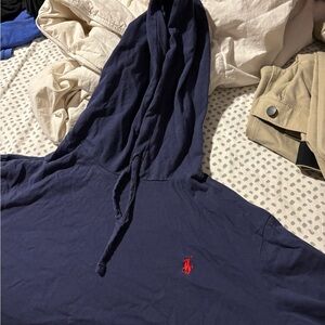 Polo by Ralph Lauren Men's Hoodie in Navy with Red Logo